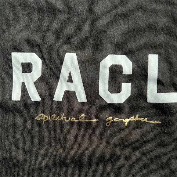 Spiritual Gangster Black Muscle Tee with Motivational Print - Picture 2 of 4